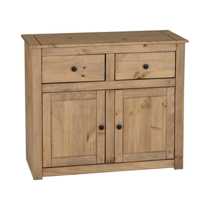 Panama 2 Door 2 Drawer Sideboard – Natural Wax Finish