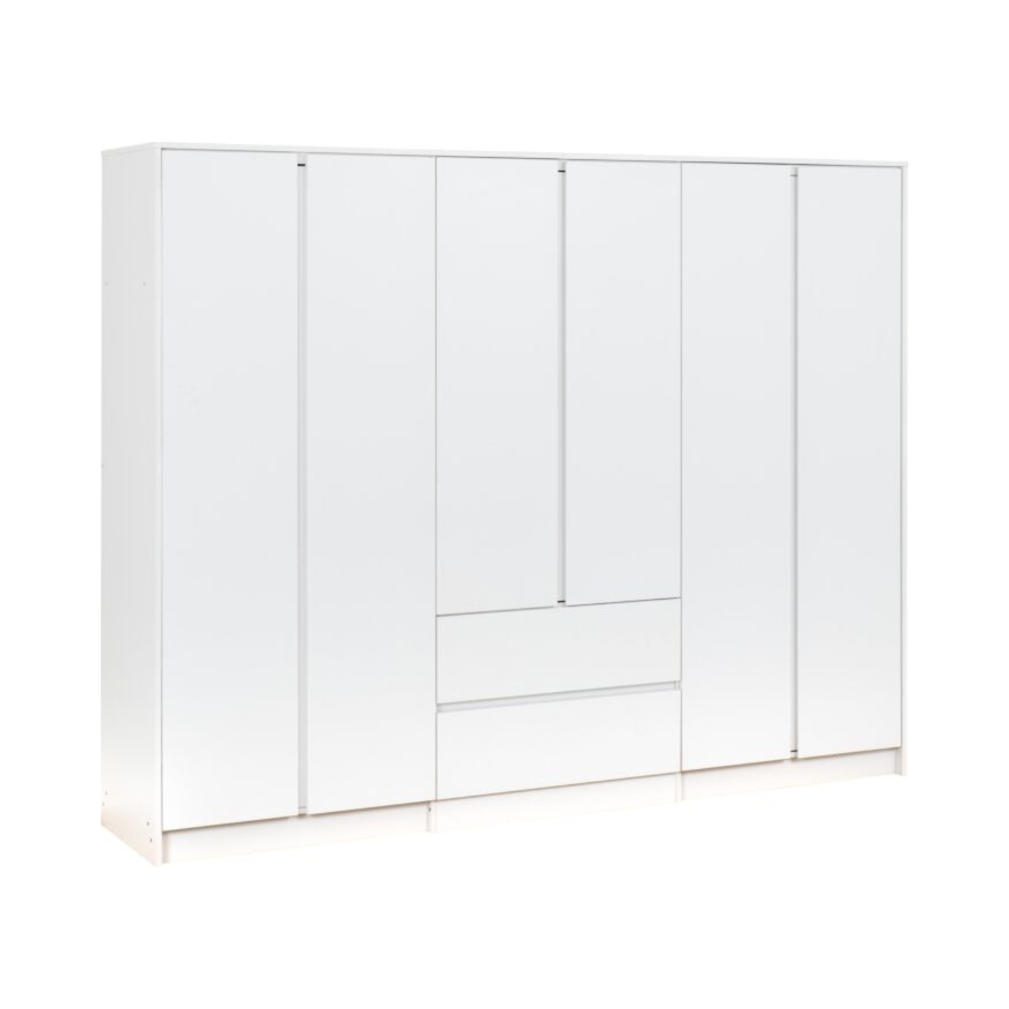 Malvern 6 Door 2 Drawer Wardrobe in White
