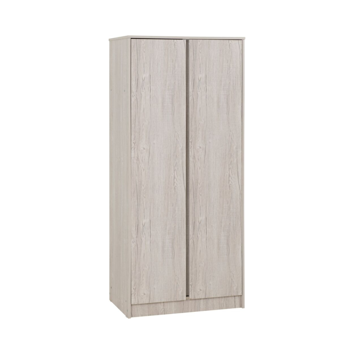 Malvern Urban Snow 2 Door Wardrobe with Rail & Shelf