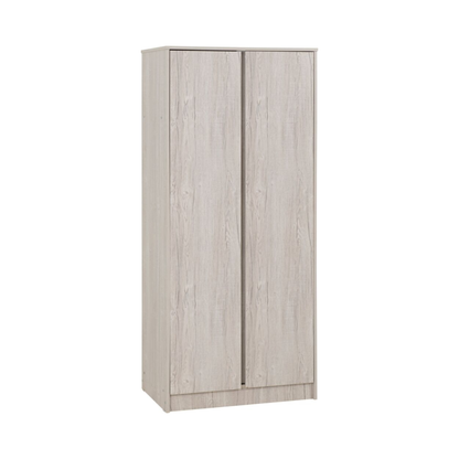 Malvern Urban Snow 2 Door Wardrobe with Rail & Shelf