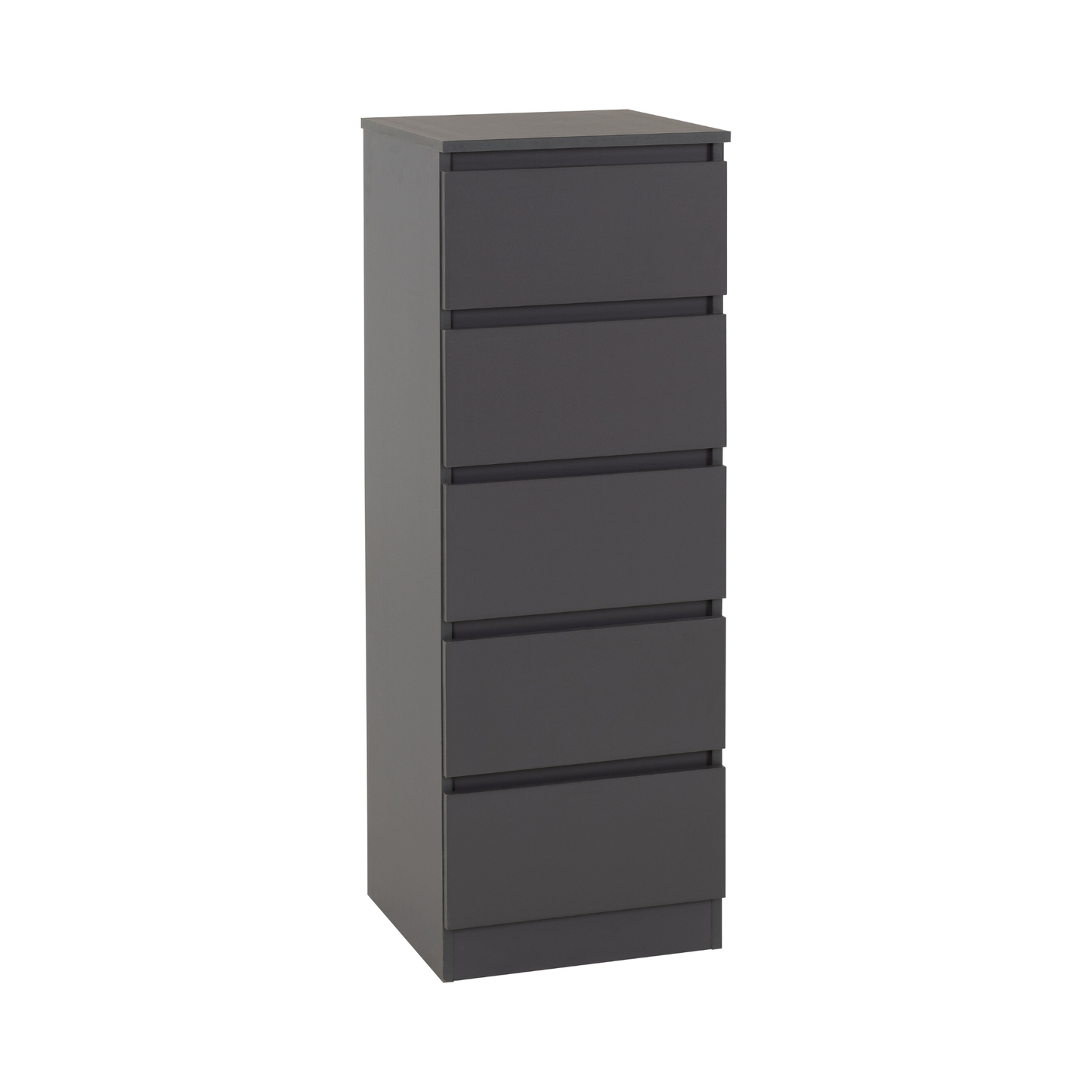 Malvern 5 Drawer Narrow Chest - Grey