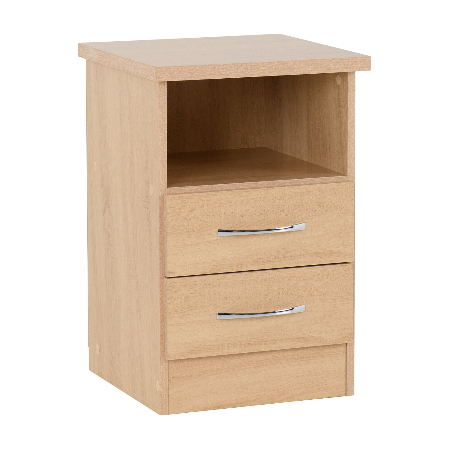 Nevada 2 Drawer Bedside – Sonoma Oak Effect Storage
