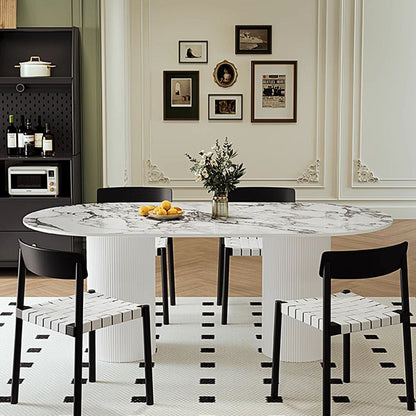 Ava Vintage Dining Table, Marble