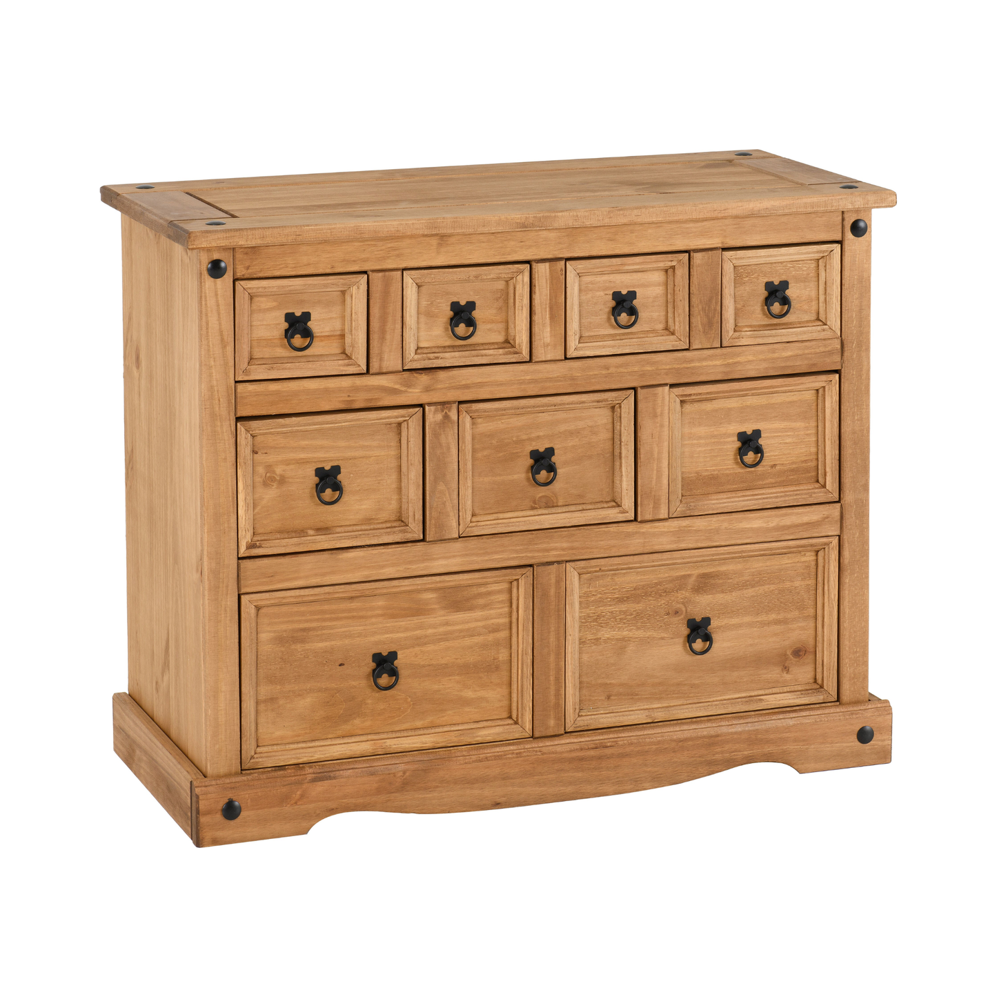 Corona Merchant Chest – Distressed Waxed Pine, Multi-Drawer Storage