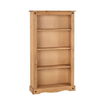 Corona Distressed Waxed Pine Medium Bookcase