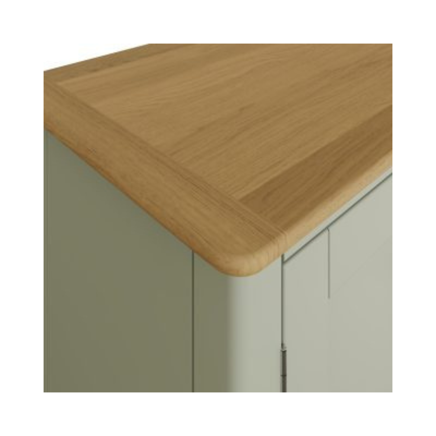 Taberno Oak 2 Door TV Unit in Sage Green