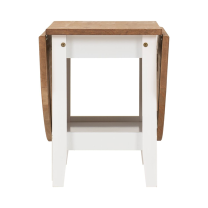 Santos Drop Leaf Coffee Table - White Distressed Waxed Pine