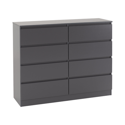 Malvern 8 Drawer Chest - Grey