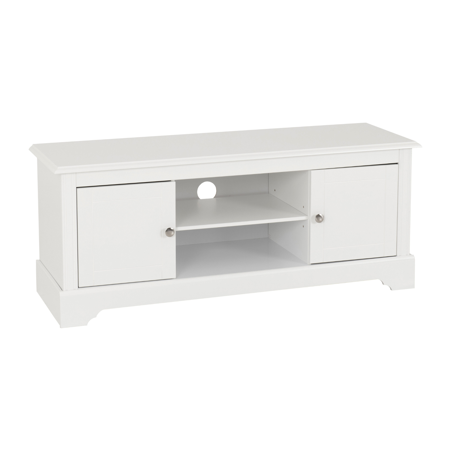 Stratford 2 Door TV Unit - White - MDF & Pine