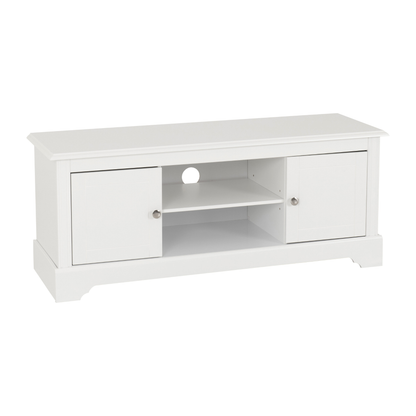 Stratford 2 Door TV Unit - White - MDF & Pine