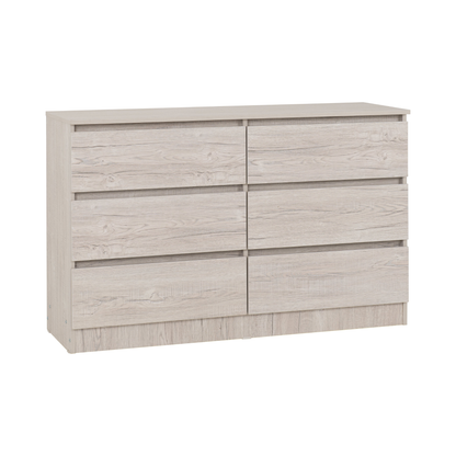 Malvern 6 Drawer Chest - Urban Snow