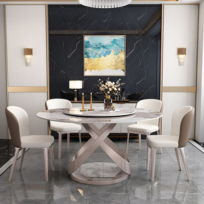 Androme Round Dining Table & Chairs, With Rotatable Tray