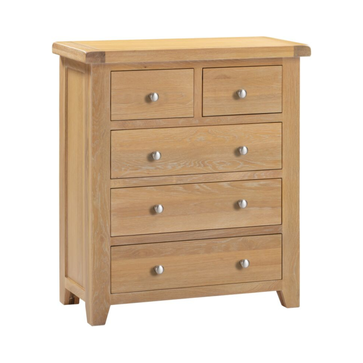 Windsor 3+2 Drawer Chest – Natural Oak Finish