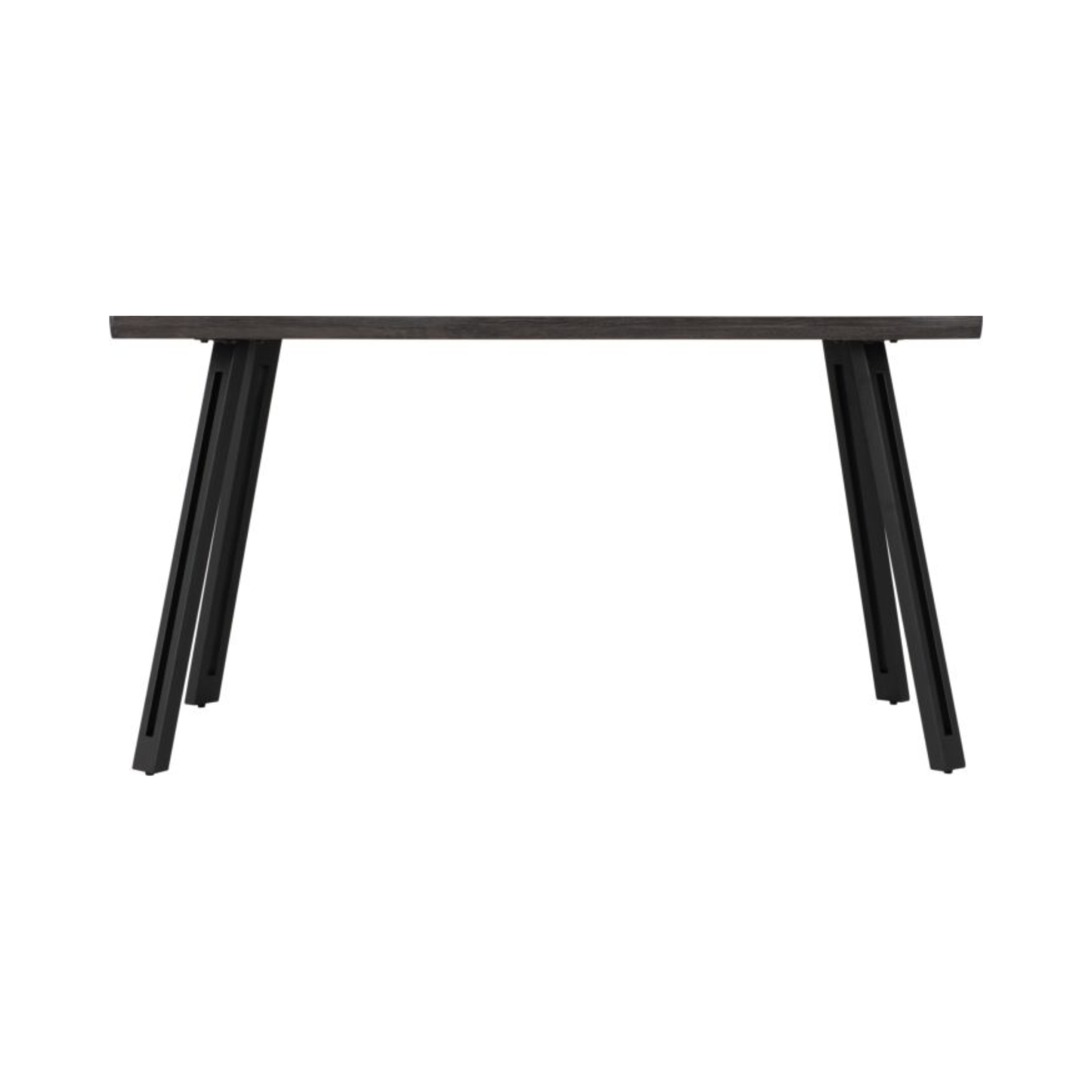 Quebec Wave Edge Dining Table in Black Wood Grain – 140cm