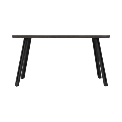 Quebec Wave Edge Dining Table in Black Wood Grain – 140cm