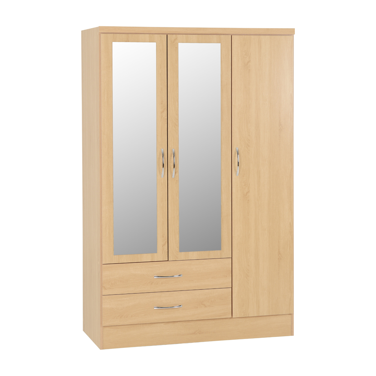 Nevada 3 Door 2 Drawer Wardrobe - Sonoma Oak Effect