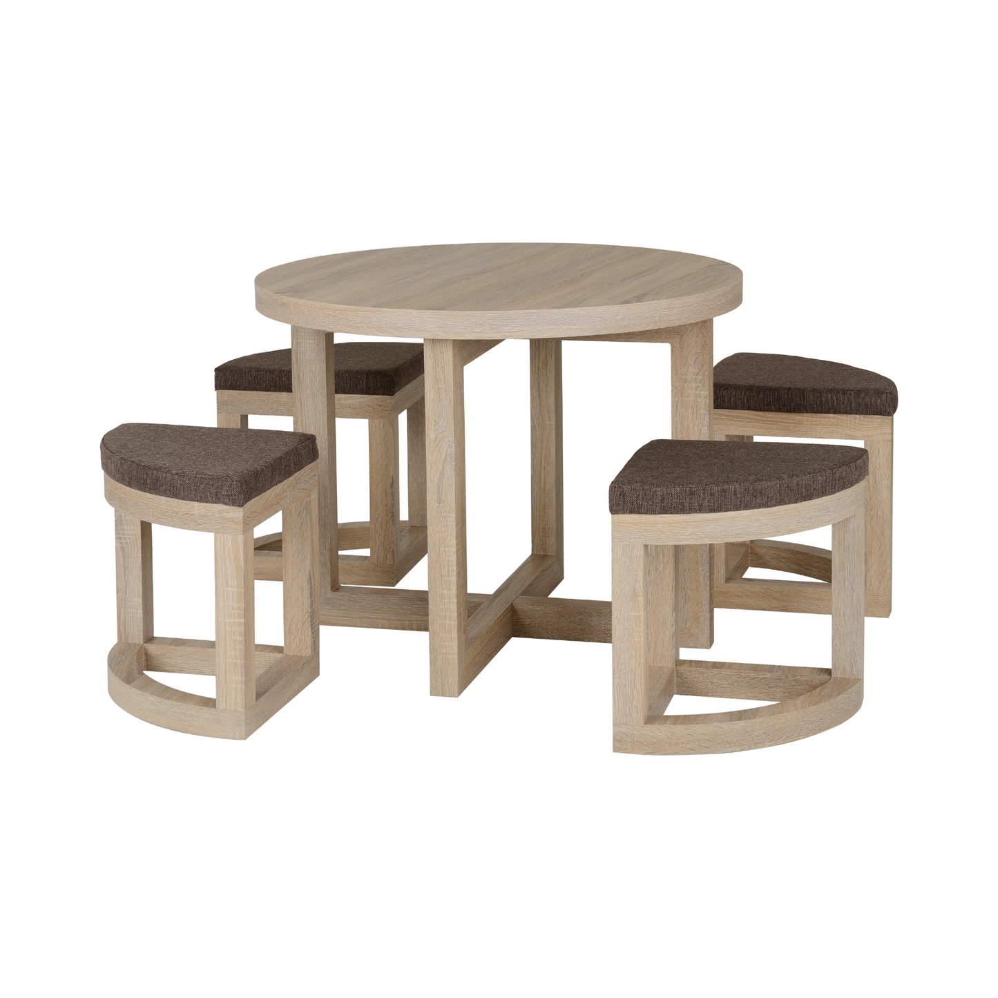 Cambourne Stowaway Dining Set with 4 Chairs - Light Sonoma Oak