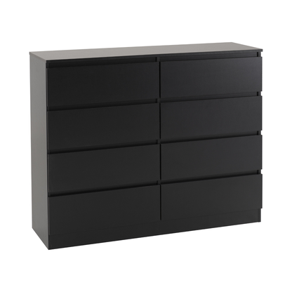 Malvern 8 Drawer Chest - Black
