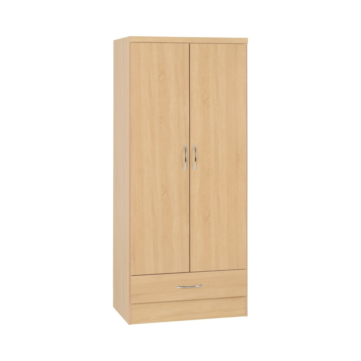 Nevada 2 Door 1 Drawer Wardrobe – Sonoma Oak