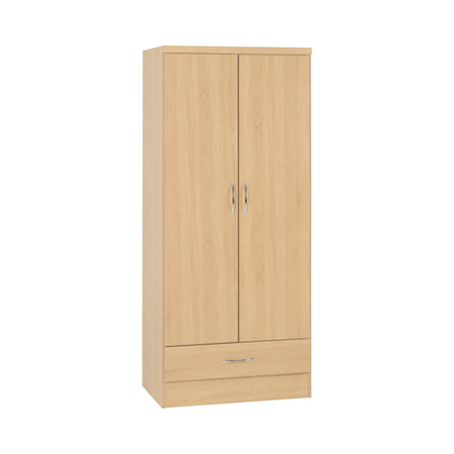Nevada 2 Door 1 Drawer Wardrobe – Sonoma Oak
