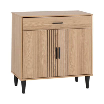 Tessa 2 Door 1 Drawer Sideboard – Natural Oak Effect
