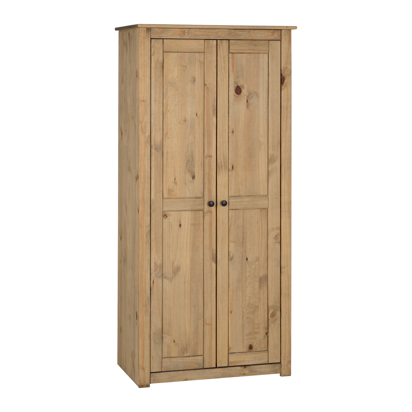 Panama 2 Door Wardrobe - Natural Wax Finish