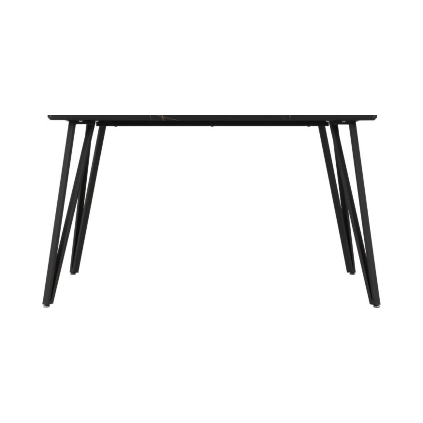 Marlow Dining Table in Black Marble Effect – 130cm