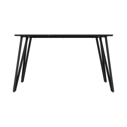 Marlow Dining Table in Black Marble Effect – 130cm