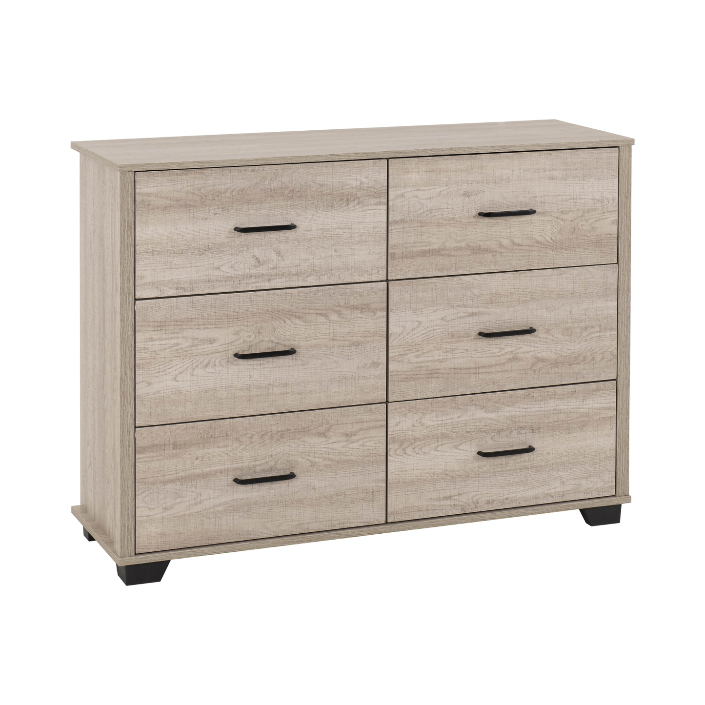 Oliver 6 Drawer Chest - Light Oak Effect