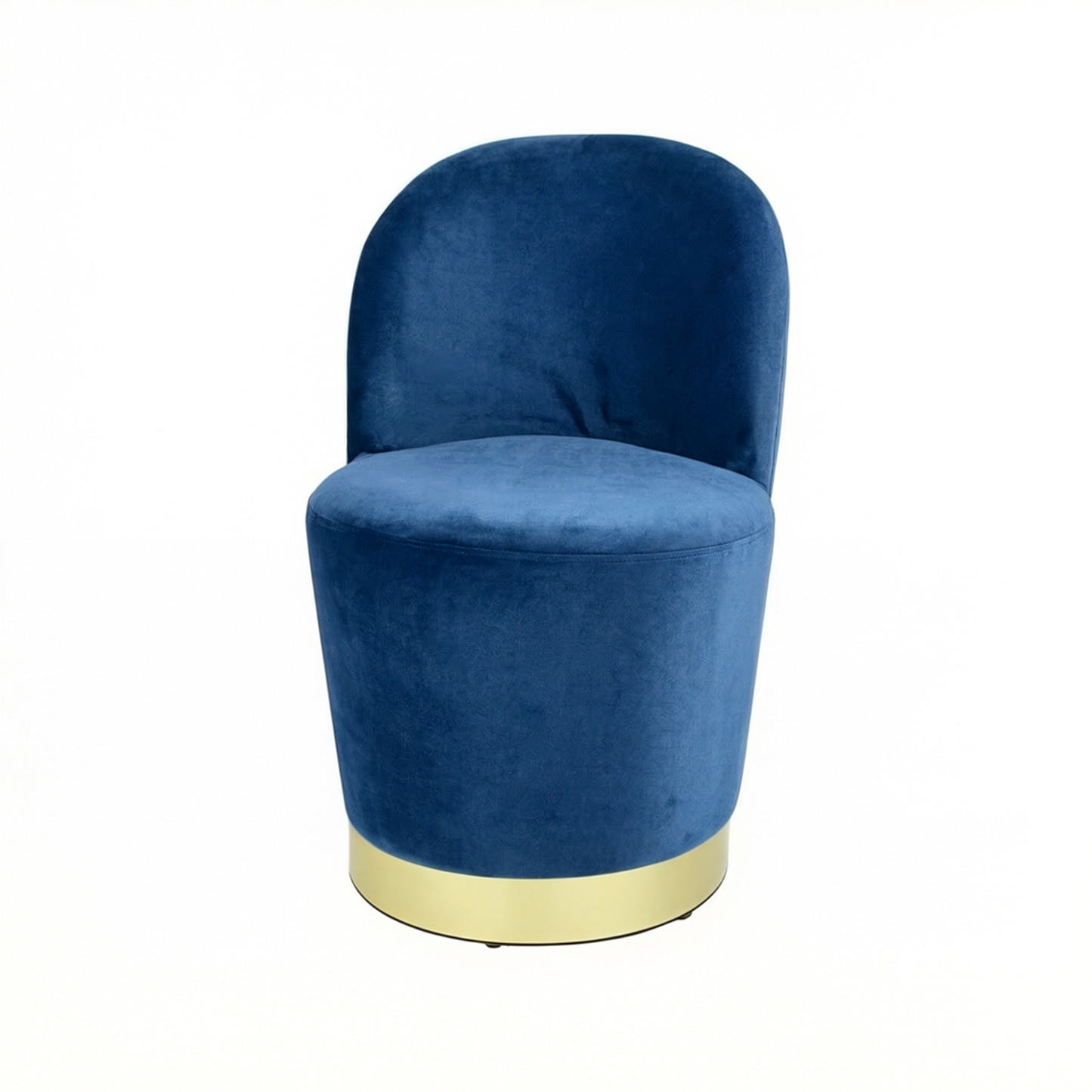 Loretta Barrel Chair - Midnight Blue Velvet Accent Chair
