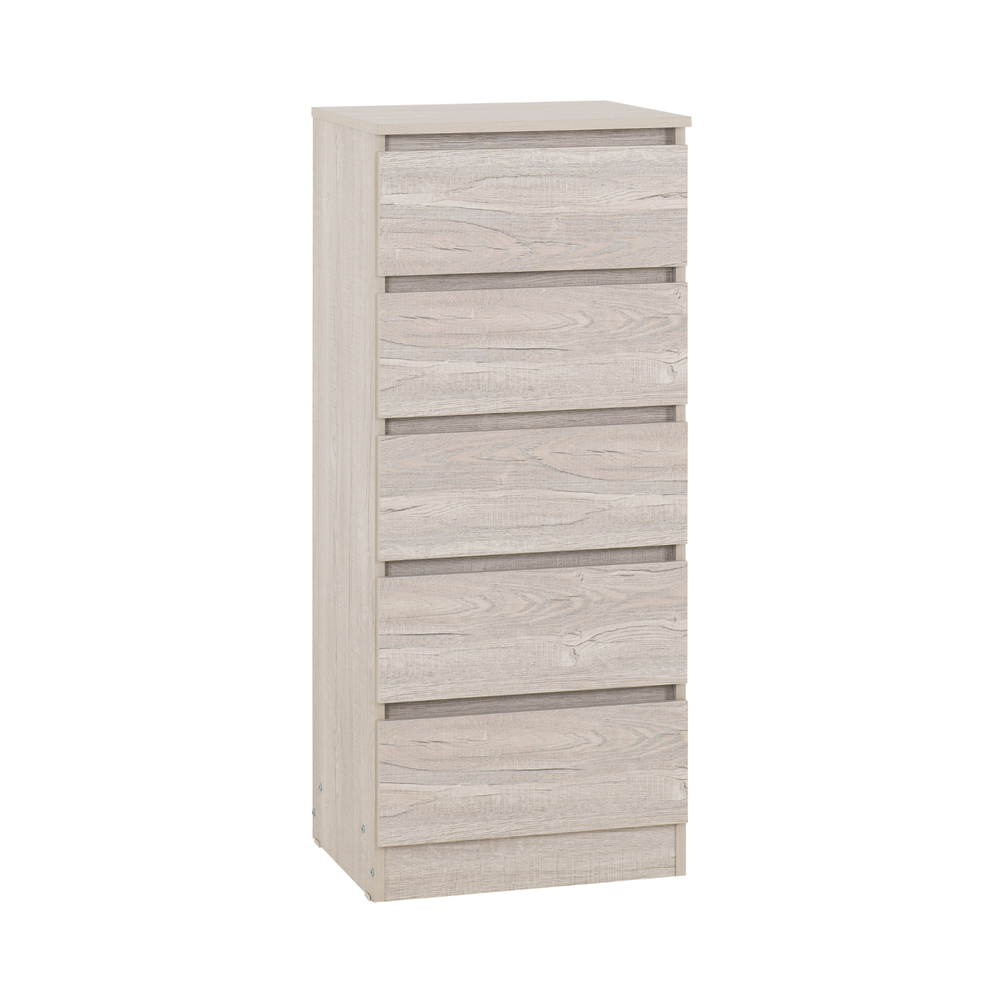Malvern 5 Drawer Narrow Chest - Urban Snow