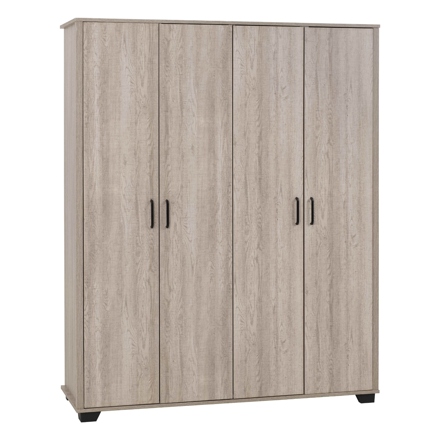 Oliver 4 Door Wardrobe Bedroom Set - Light Oak Effect