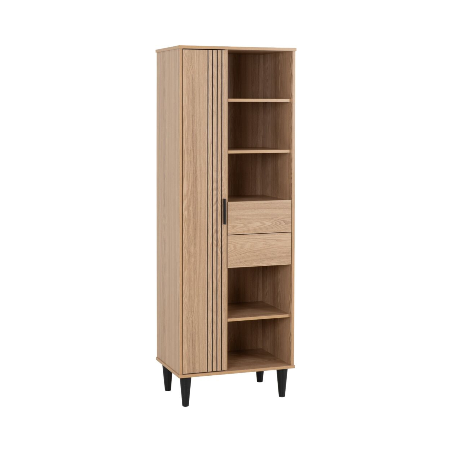 Tessa 1 Door 2 Drawer Bookcase Unit – Natural Oak Storage