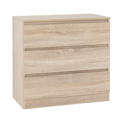 Malvern 3 Drawer Chest – Sonoma Oak Effect, Stylish Bedroom Storage