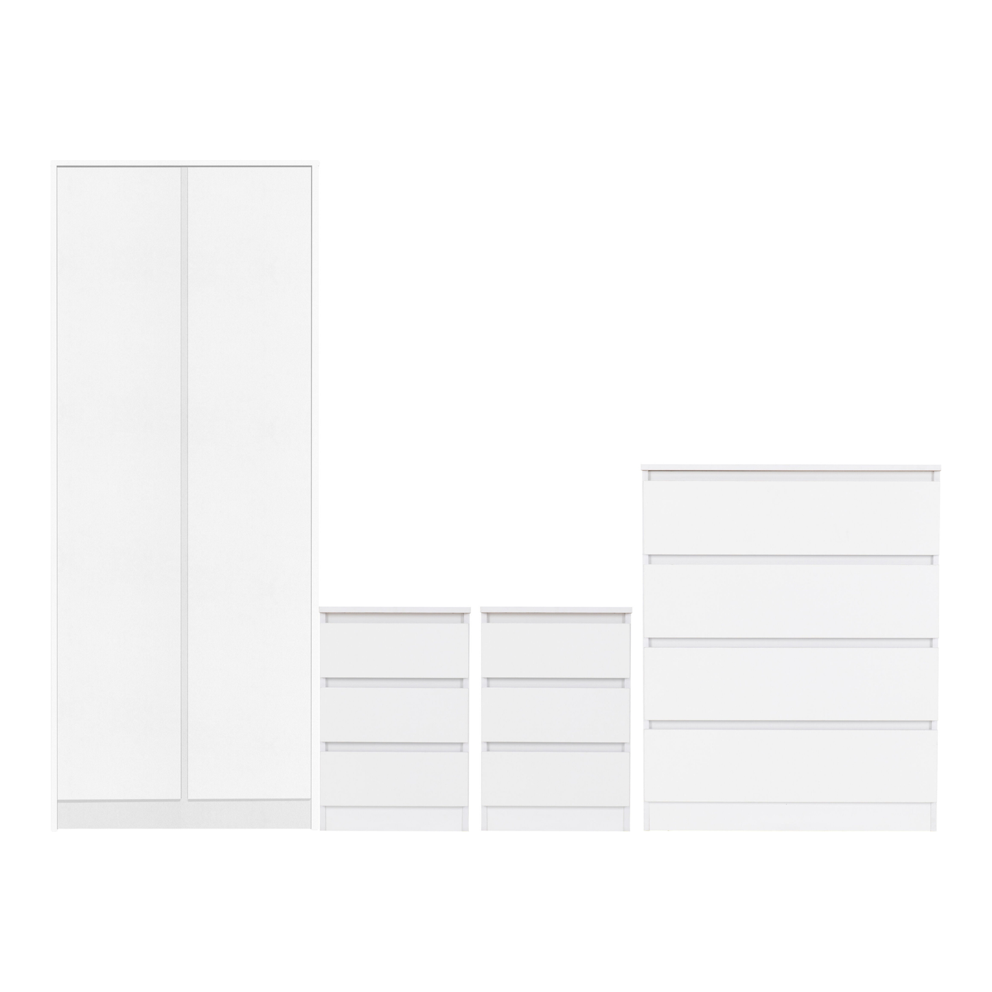 Malvern 2 Door Wardrobe Bedroom Set White