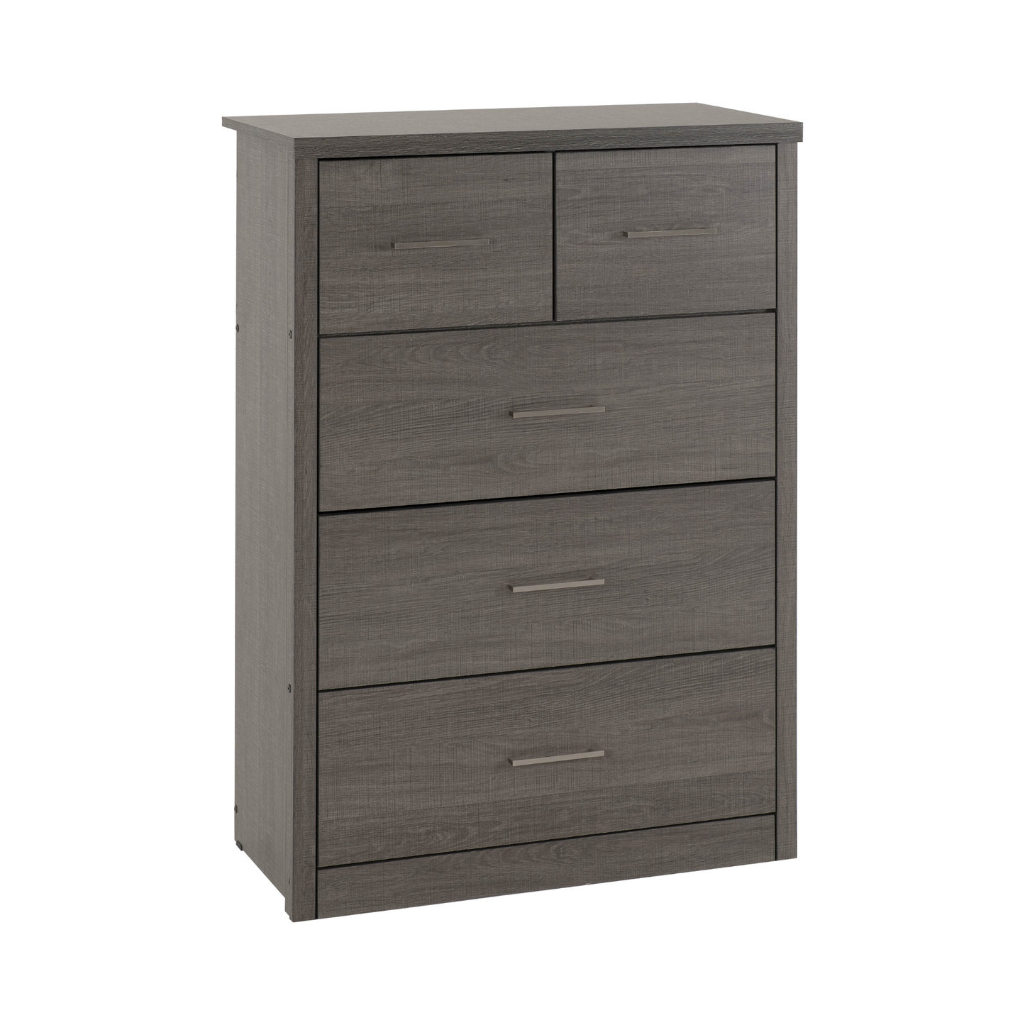 Lisbon 3+2 Drawer Chest – Black Wood Grain, Modern Storage Solution