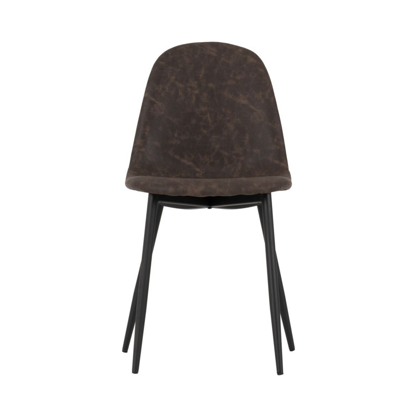 Athens Dining Chair (Set of 2) – Brown Faux Leather