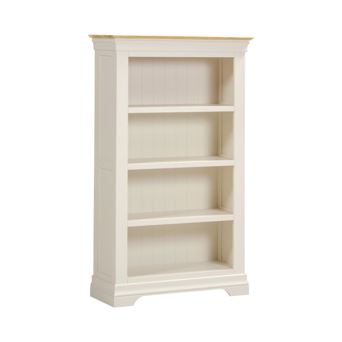 Bordeaux Bookcase Ivory Oak 150cm Storage Shelf Unit
