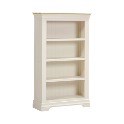 Bordeaux Bookcase Ivory Oak 150cm Storage Shelf Unit