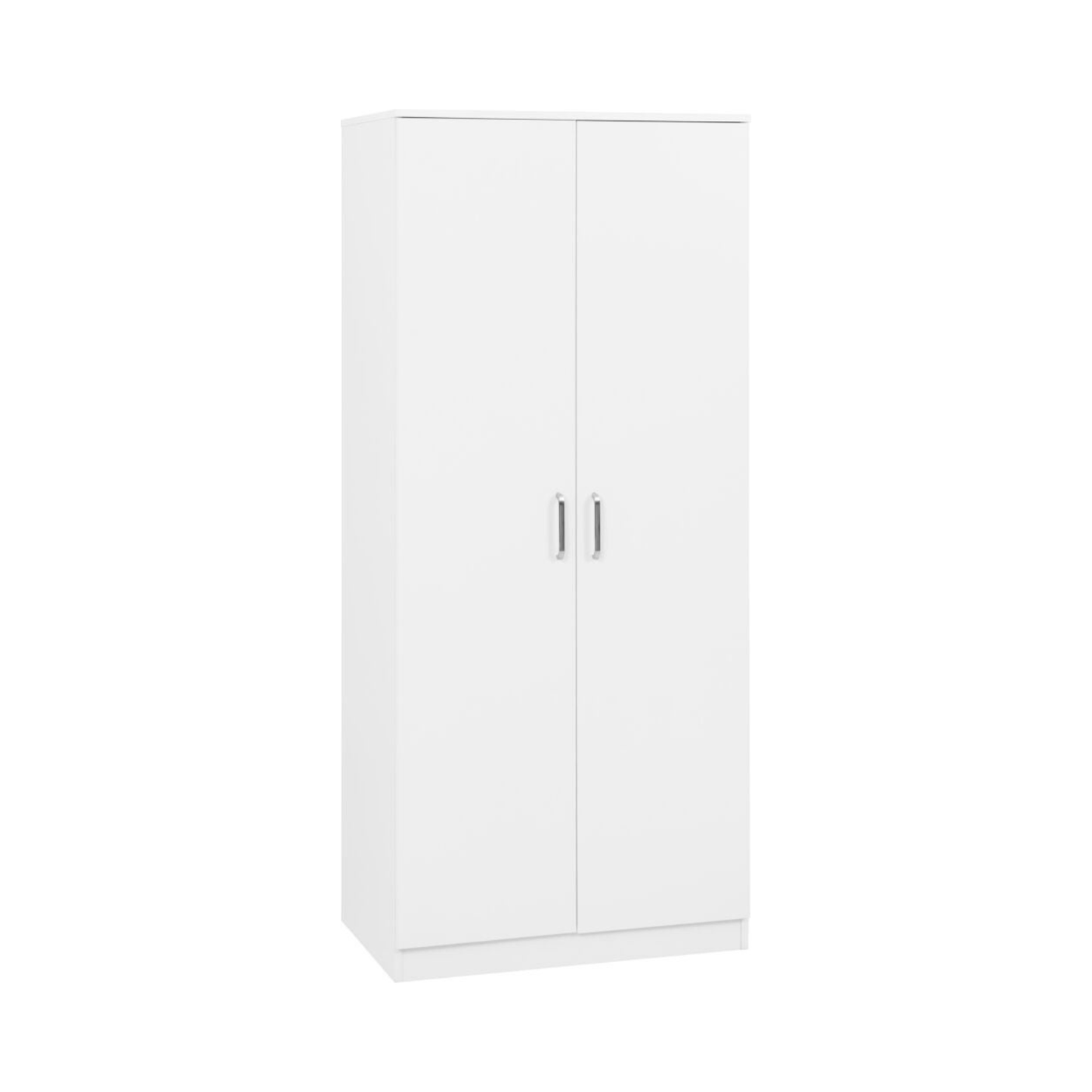 Dakota 2 Door Wardrobe – White | Compact Hanging Storage