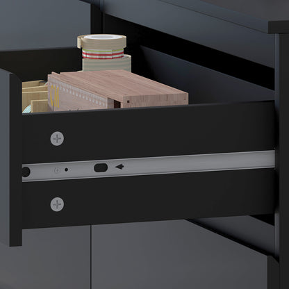 Stora 8 Drawer Wide 4+4 Chest of Drawers – Matt Black