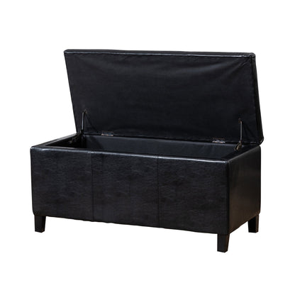 Modern Living Leather Storage Ottoman