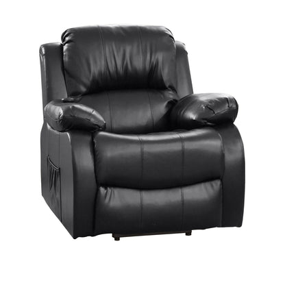 Dual Motor Leather Heat & Massage Lift-Assist Electric Recliner Chair