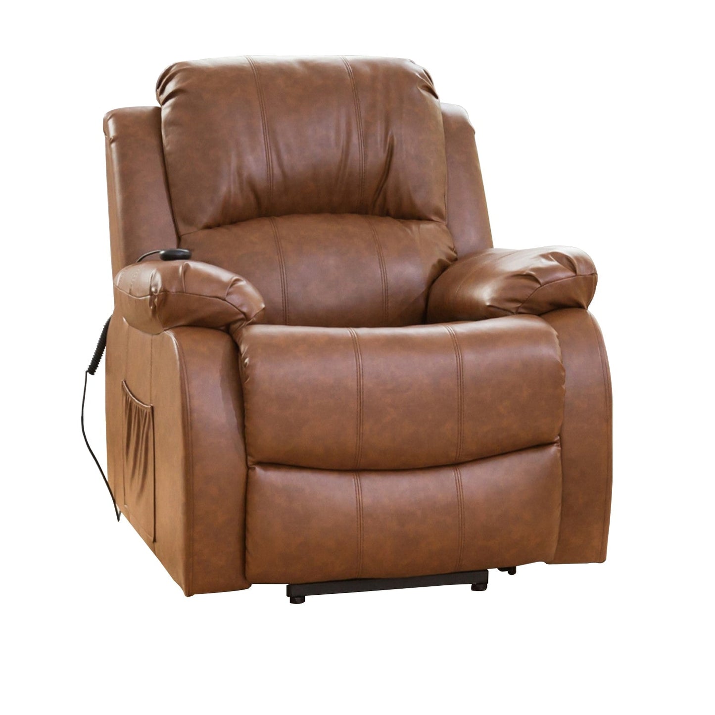 Dual Motor Leather Heat & Massage Lift-Assist Electric Recliner Chair
