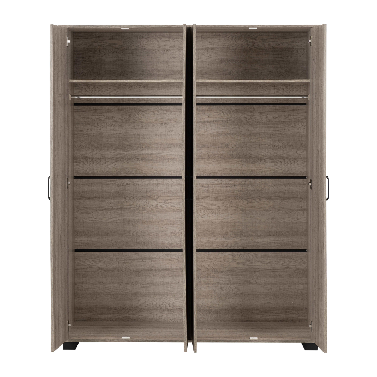 Oliver 4 Door Wardrobe Bedroom Set - Light Oak Effect