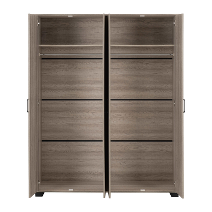 Oliver 4 Door Wardrobe Bedroom Set - Light Oak Effect