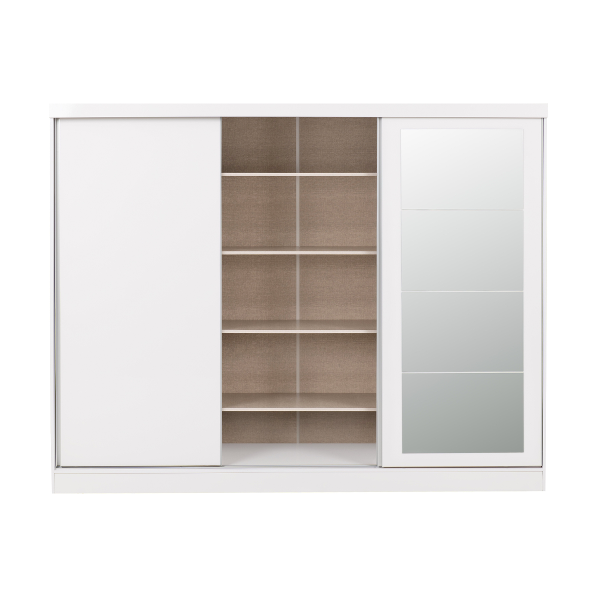 Nevada 3 Door Slider Wardrobe - White Gloss