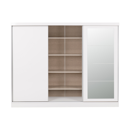 Nevada 3 Door Slider Wardrobe - White Gloss