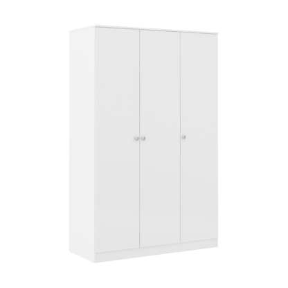 Denver 3 Door Wardrobe Bedroom Set White Gloss