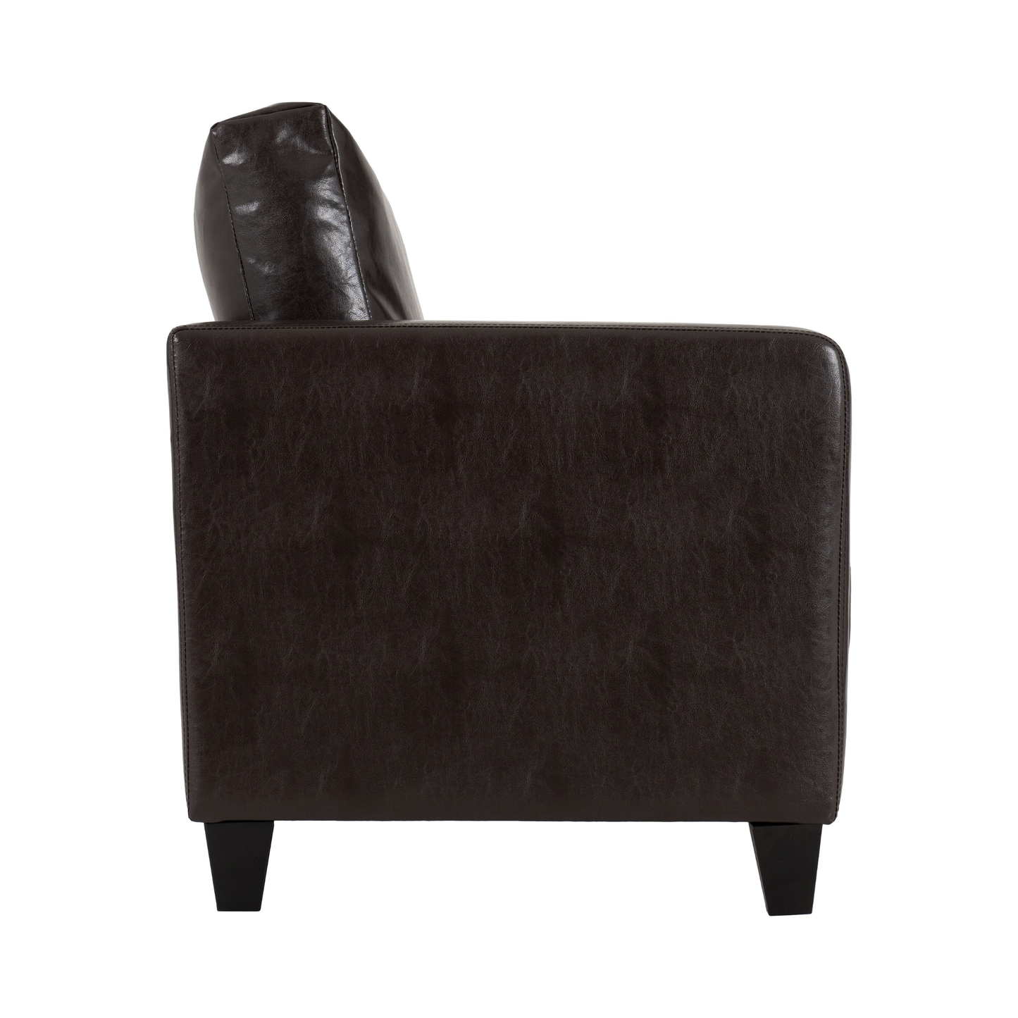 Tempo Two Seater Sofa - Brown Faux Leather